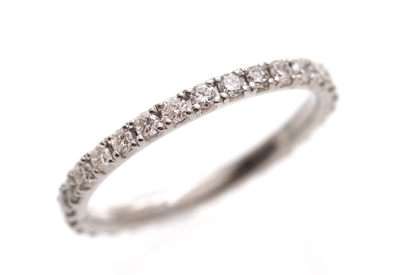 新品◎ Pt950 プラチナ950 ダイヤモンド0.5ct フルエタニティリング 約9号 プラチナダイヤ指輪 一列ダイヤ 重ね付けにも！