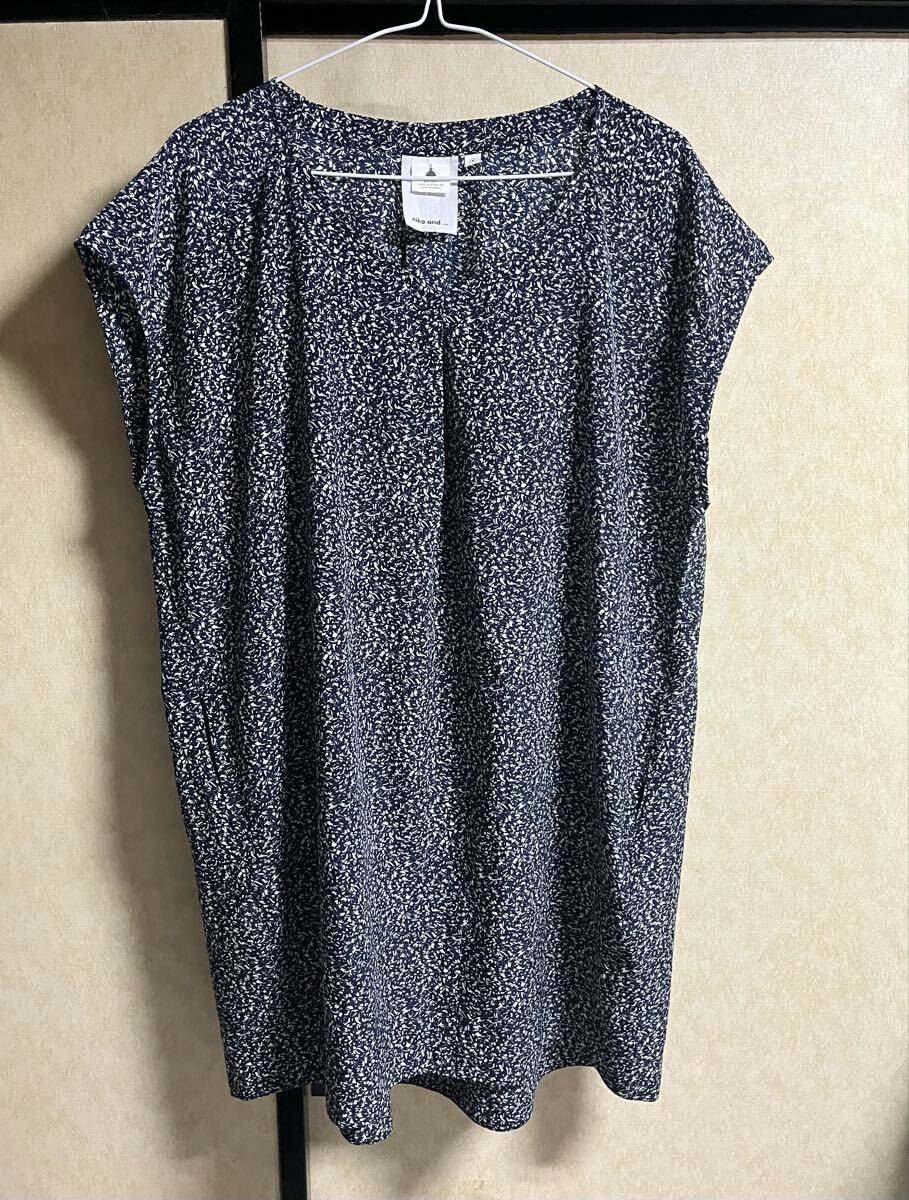 niko and レディース ワンピース チュニック ノースリーブ 美品 ブラウス カットソー 総柄
