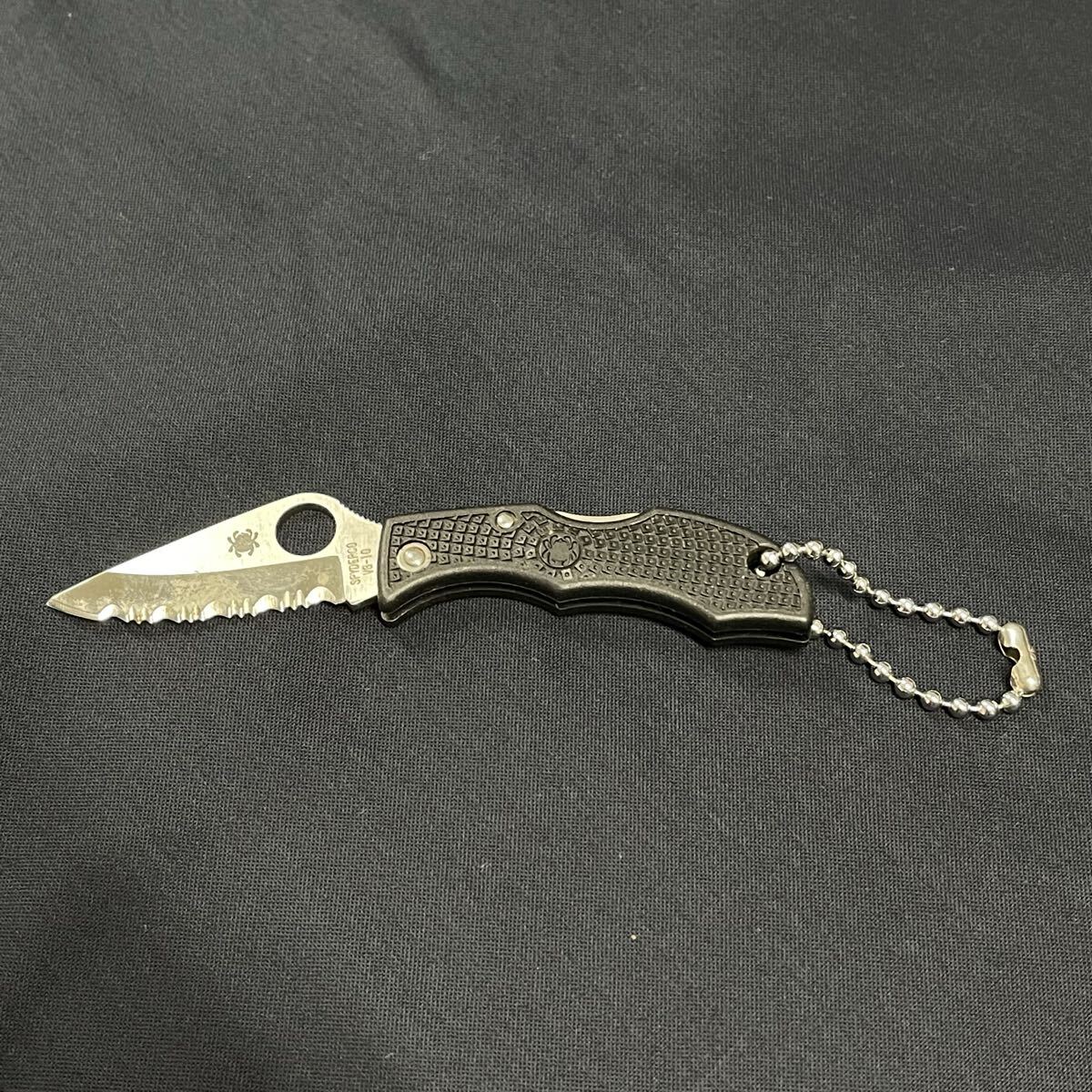 Spyderco フォルダーナイフ 折り畳み式 バックロック スパイダルコ　　背止め式 波刃 VG-10 LBK3 レディバグ サバイバル キャンプ 柳11640