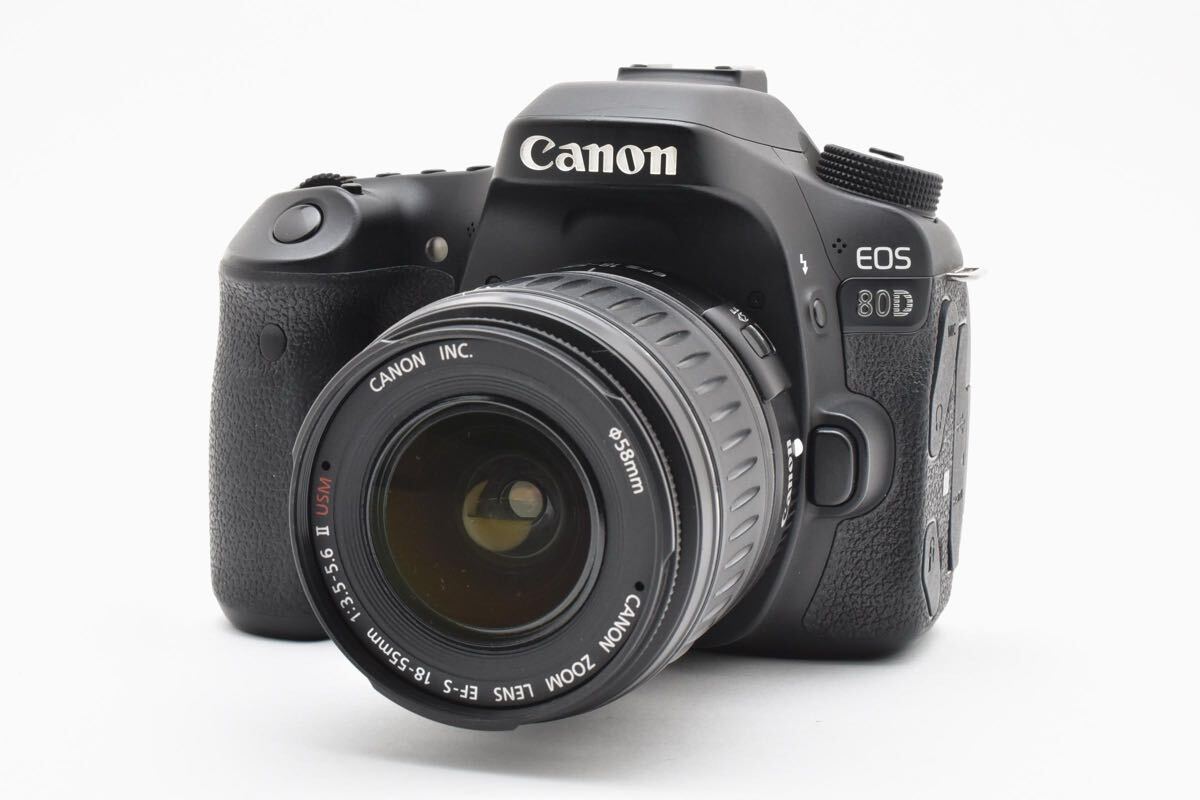 長期保証付き/デジタル一眼レフカメラCanon EOS 80D標準レンズセット/EF18-55mm 1:3.5-5.6 II USM【2026年3月6日までの保証】
