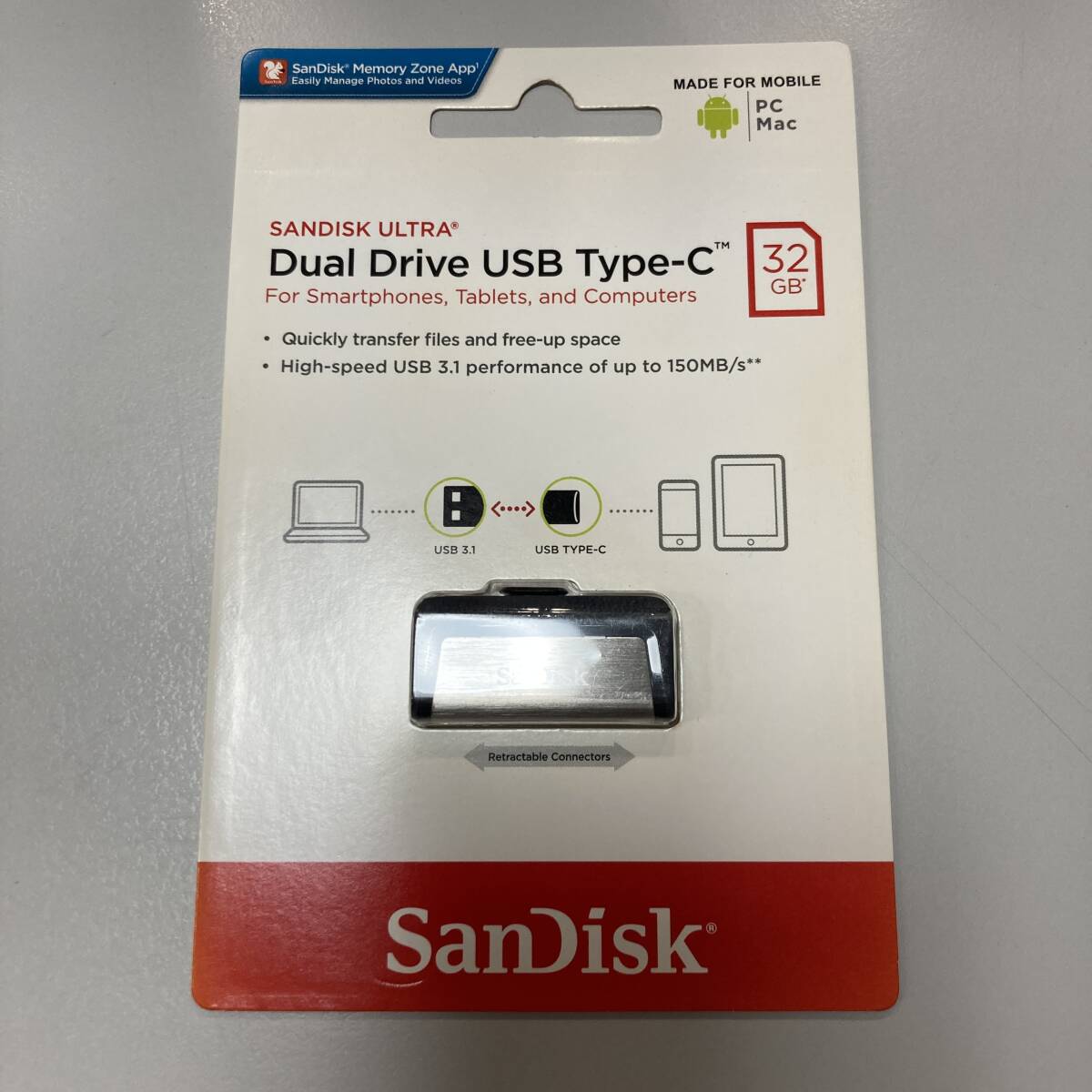 ★ サンディスク Sandisk デュアル ドライブ USB Type-C フラッシュメモリ 32GB 未使用 新品 10個セット