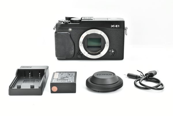 【美品】Fujifilm X-E1 16.3MP Compact System Digital Camera Body 富士フィルム ボディ ブラック EF-TN-JP1465