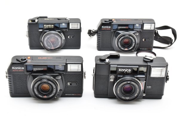 ★訳あり大特価★ コニカ Konica C35 AF / AF2 / MFD×2 ★4個まとめ★ コンパクトフィルムカメラ MS B54 ★★ #2612 #5090 #B31
