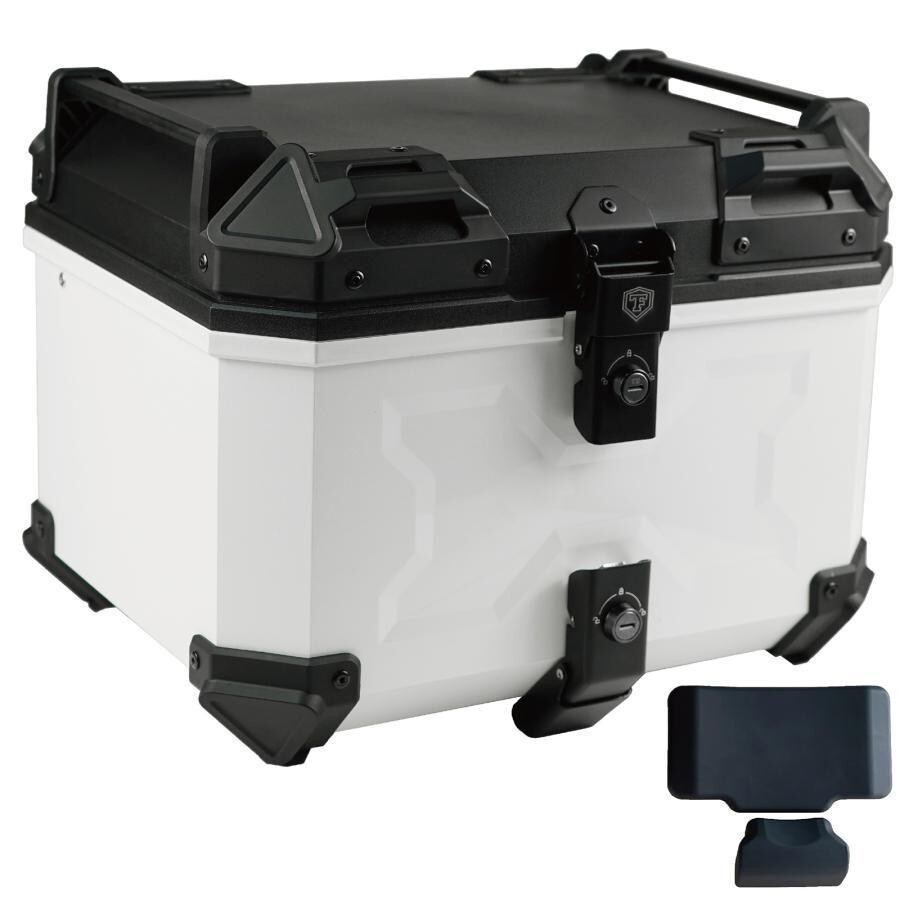 リアボックス 45l abs トップケース バイクリアボックス 白 2331