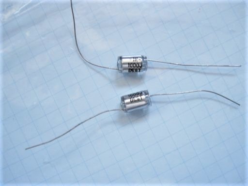 P0044　BEST(松田工業製)　チューブラ型スチロールコンデンサ　1000pF±5% 50v　未使用品ですが長期保存品　２個セット