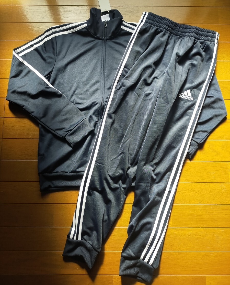 adidas アディダス スリーストライプス ネイビー Sサイズ タグ付き セットアップ 上下セット ジャージ 定価7689円 y11099-1-HZ16