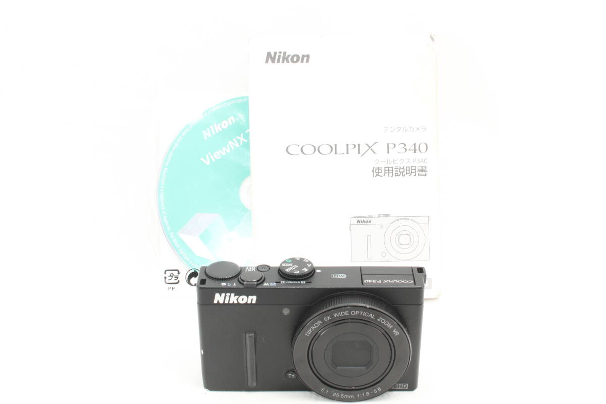 【20250711KNE-09】Nikon デジタルカメラ P340 開放F値1.8 1200万画素 ブラック P340BK