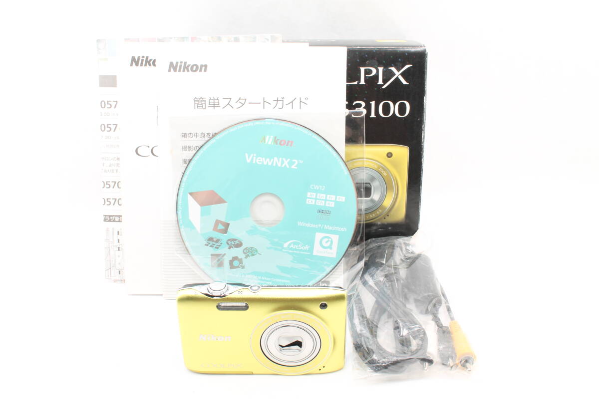 【20250913KNG-12】NikonデジタルカメラCOOLPIX S3100 シトラスイエロー S3100YW