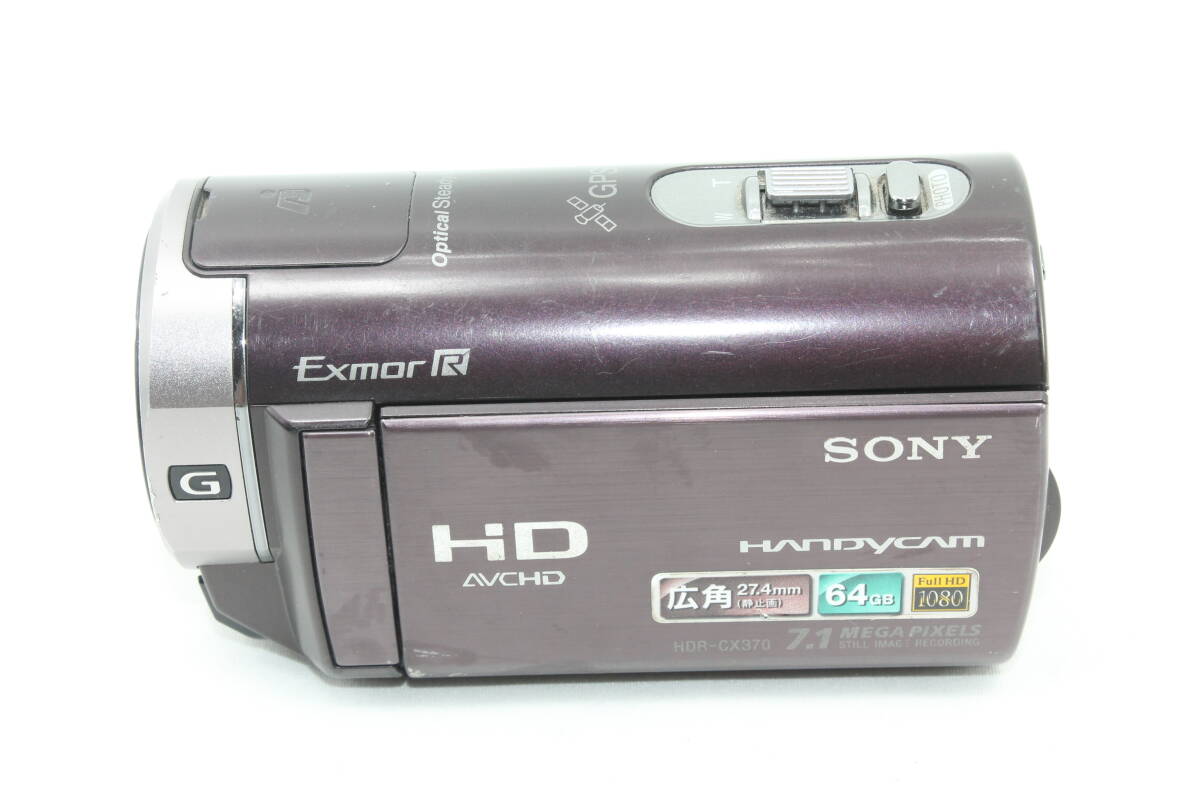 【20250913KNG-26】SONY デジタルHDビデオカメラレコーダー CX370V ボルドーブラウン HDR-CX370V/T