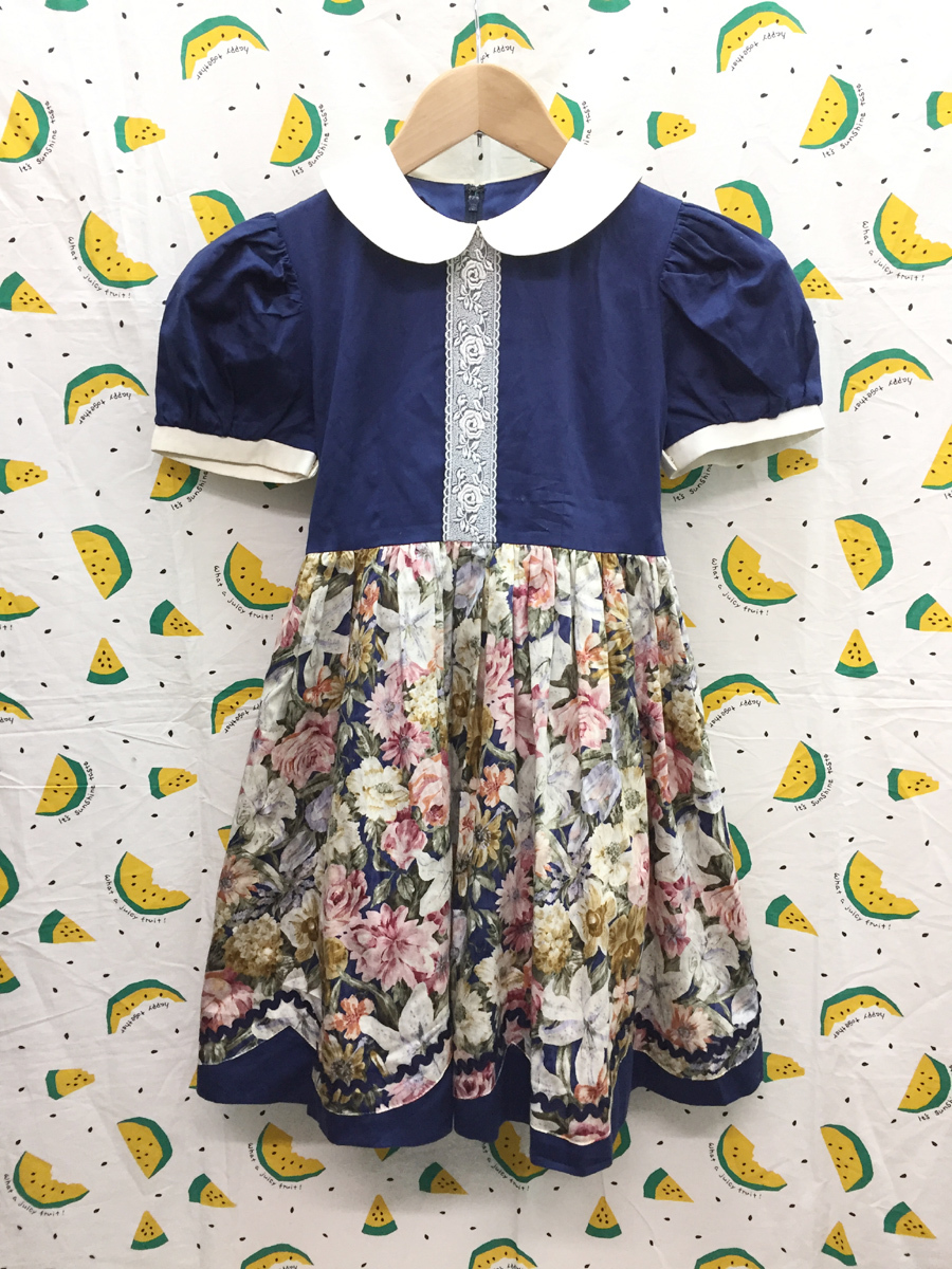 *。o♪子供用【Benepeanべネピアン】可愛い花柄スカート レトロフォーマルドレス*130