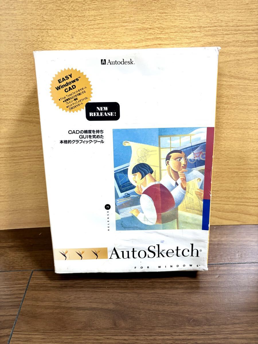 Autodesk グラフィックソフトウェア AutoSketch for Windows ソフトウェア(3.5inchHD)・取扱説明書・元箱のセット 建築 イラスト