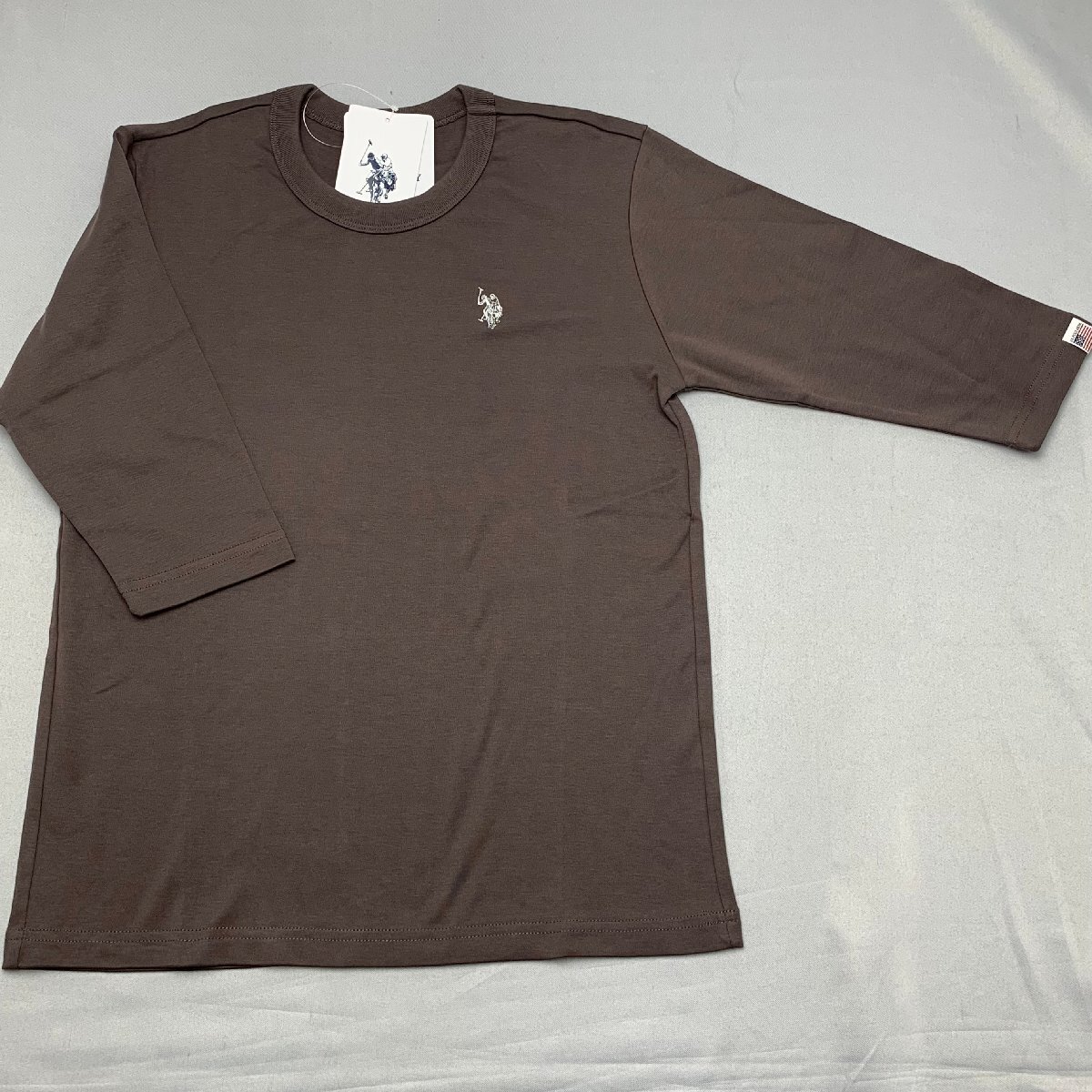 【送料無料】【新品】US.POLO.ASSN レディース七分袖Tシャツ　　LL　2L　　 モカ★41201