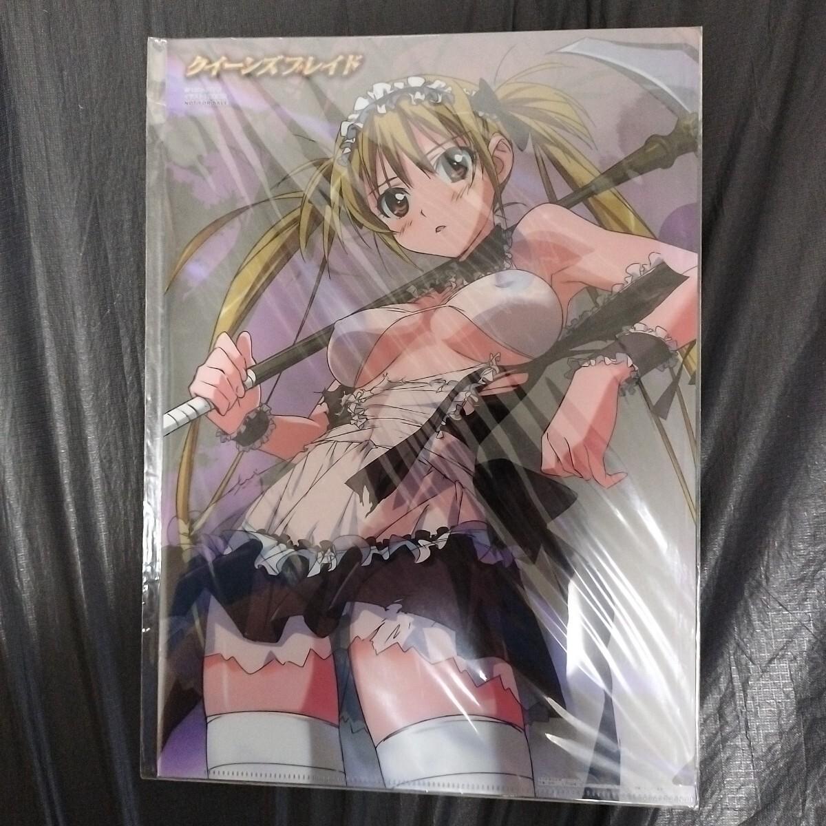 冥土へ誘うものアイリ A4クリアファイル クイーンズブレイド P-4 アイリ 2Pカラーバージョン エクセレントモデルリミテッド 同梱特典