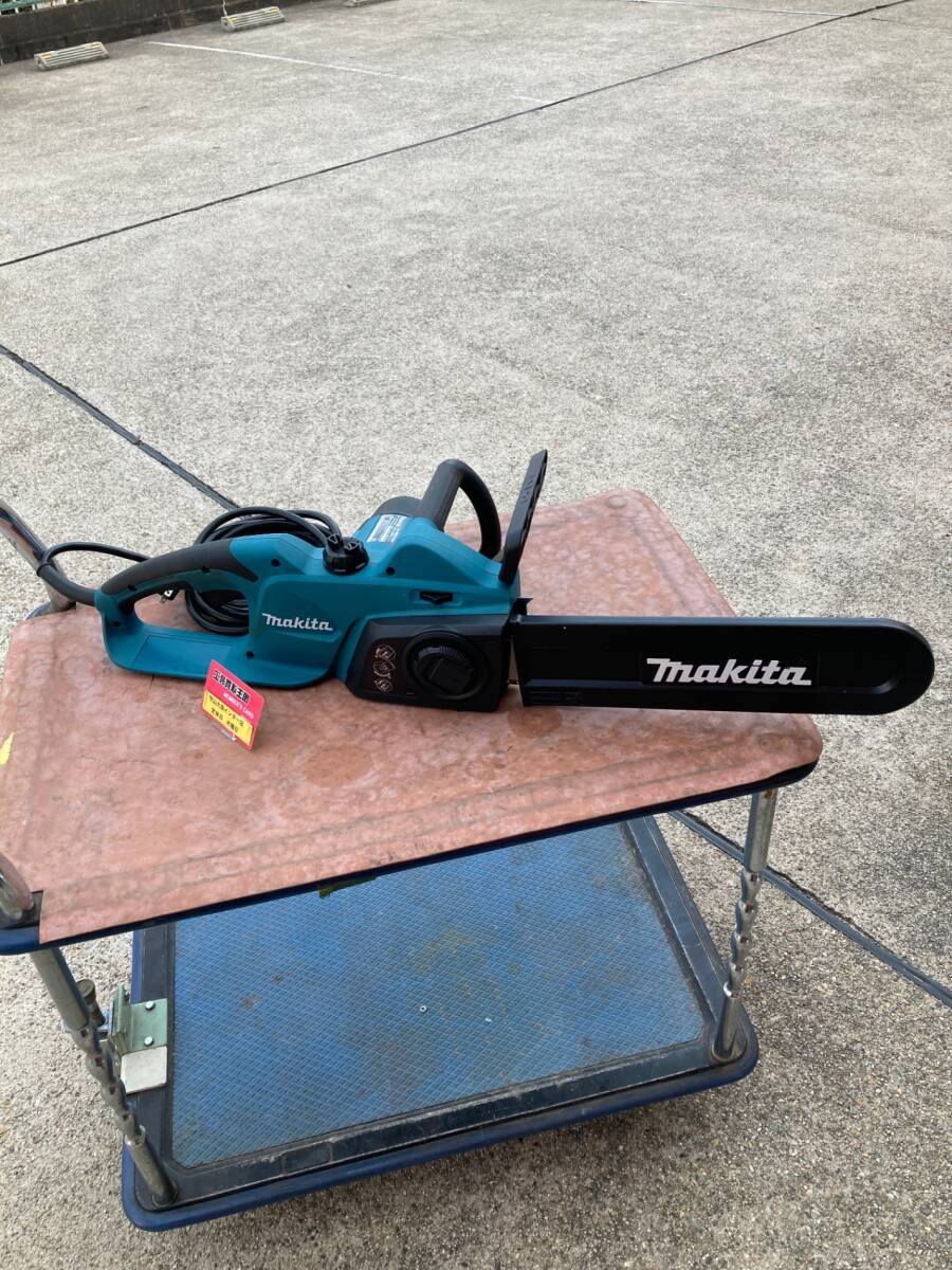 【中古品】【0921】★makita(マキタ) 350㎜モデル電気チェンソー AC100v MUC3541　ITZFPCSBWJXM