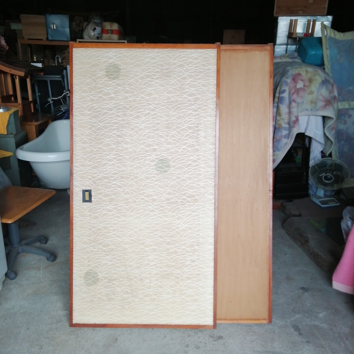 計2枚　襖　 建具　ふすま　 引戸　戸車付き　 リノベーション　 リフォーム　DIY 作りしっかり頑丈　（1枚約1701×885mm）