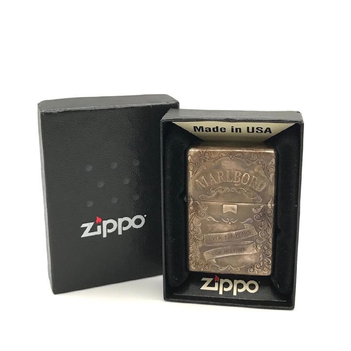 激レア 未使用 Zippo MARLBORO ジッポ マルボロ 100周年 記念 200個限定 2018年製 オイルライター 喫煙グッズ 煙草 コレクション a9693