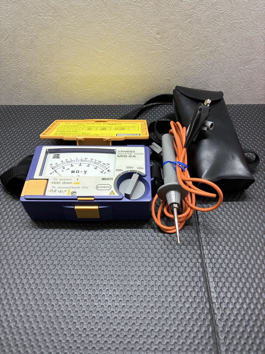 マルチ計測器 MULTIMIC アナログ絶縁抵抗計 MIS-2A 3レンジ絶縁抵抗計