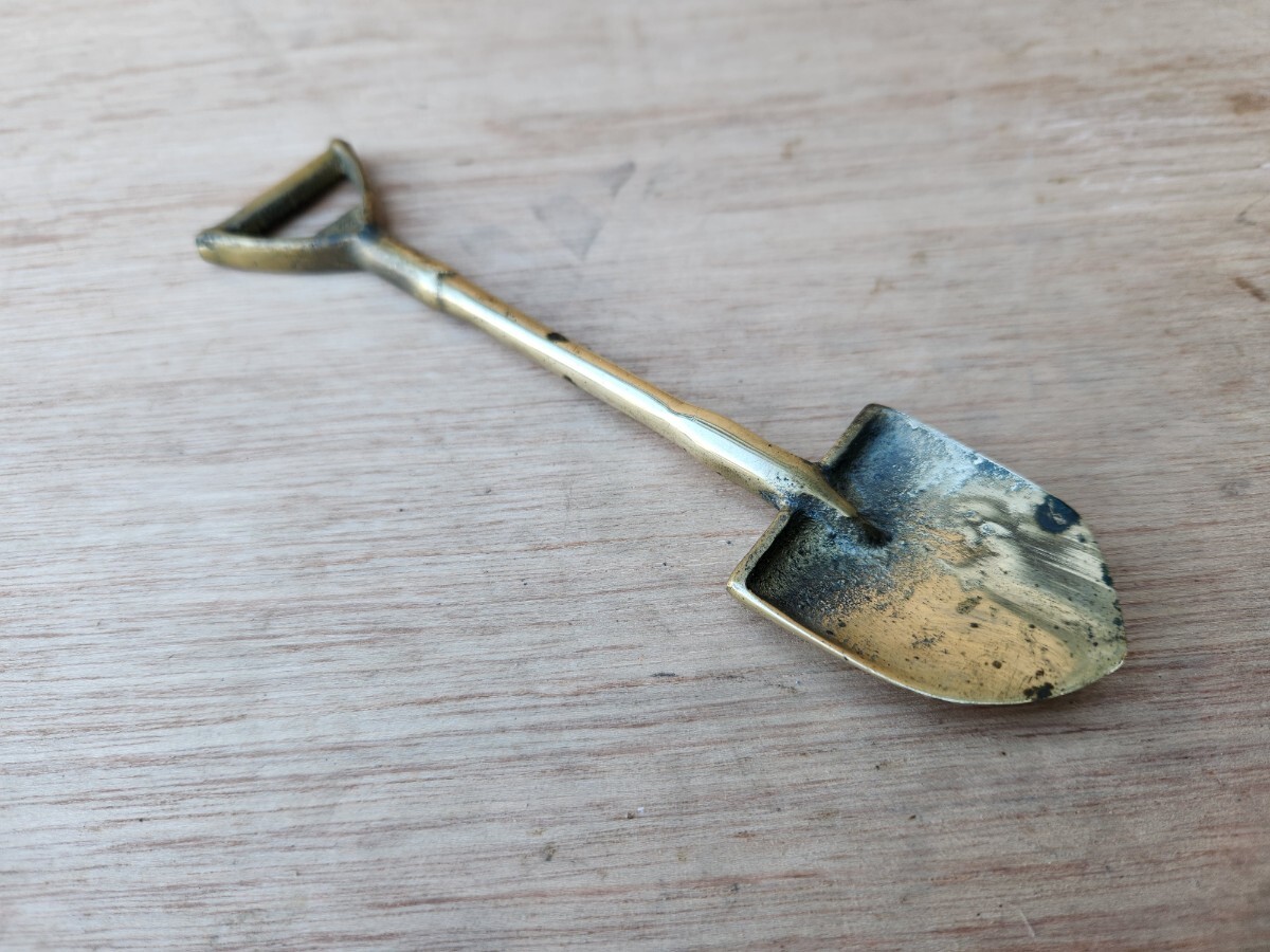 スコップ型栓抜き 栓抜き アンティーク レトロ 雑貨 真鍮製