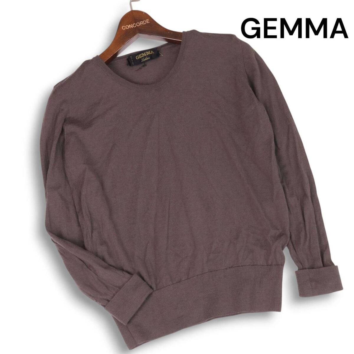 イタリア製★ Leilian レリアン GAMMA 秋冬 ウール100%♪ ニット セーター Sz.9　レディース