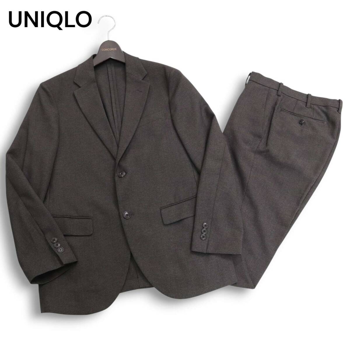 UNIQLO ユニクロ 春夏 感動ジャケット&パンツ★ ウルトラライト ウールライク セットアップ スーツ Sz.S　メンズ グレー