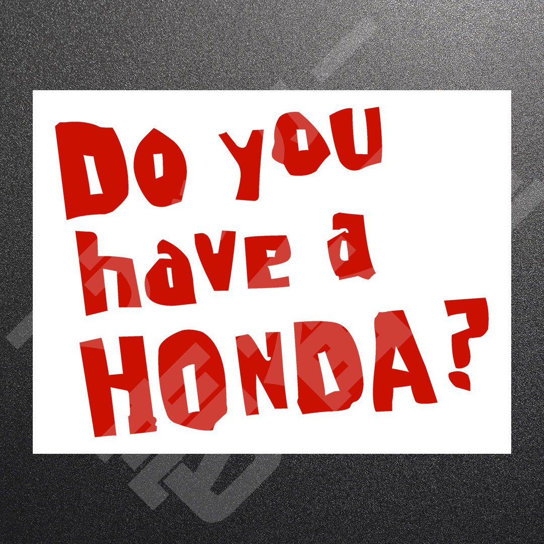 超高品質☆Do you have a HONDA？ 3行 カッティングステッカー レッド 1枚 縦152mm×横200mm　| 切り文字 | 切文字 | 新品 | 送料無料