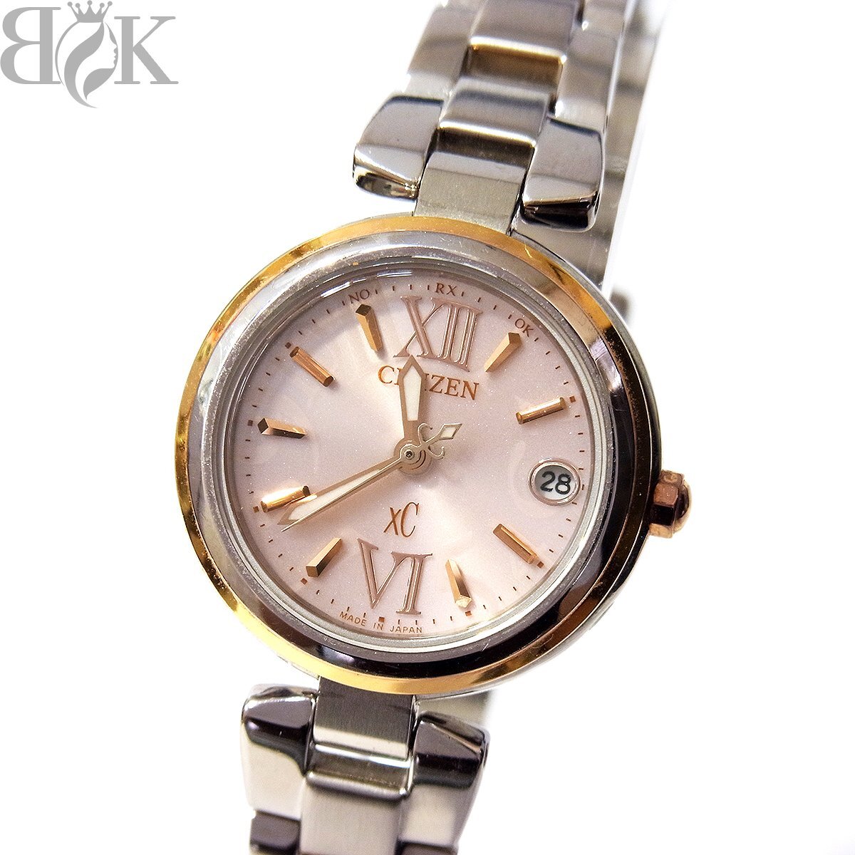 シチズン クロスシー xC H058-T021174 レディース 腕時計 エコドライブ ソーラー メタルピンク文字盤 動作品 CITIZEN 〓