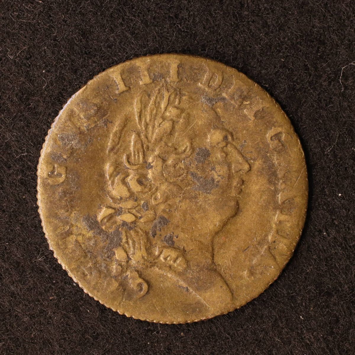 *[令]イギリス ジョージ3世 黄銅貨（1790）トークン[E2495]7b5