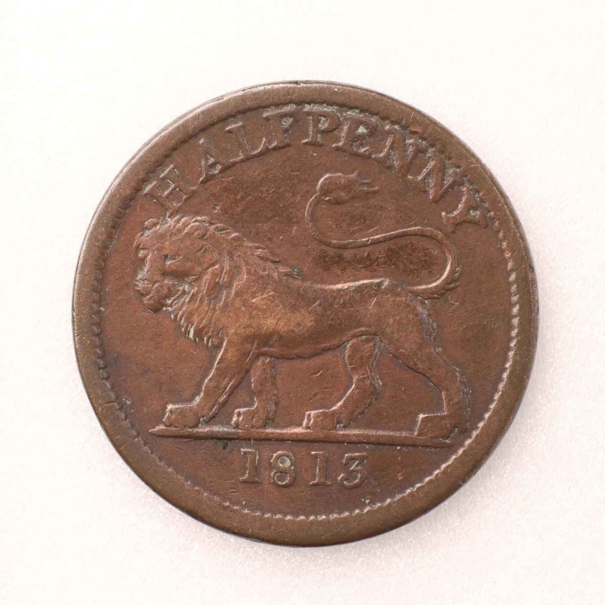 *[令]イギリス コッパーカンパニー 1/2ペニー銅貨（1813）トークン[E5974]7n0