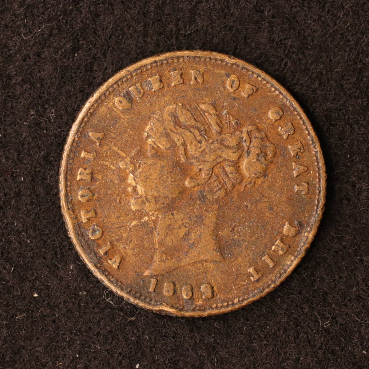 *[令]イギリス ヴィクトリア女王（1862）トークン[E2833]7b5