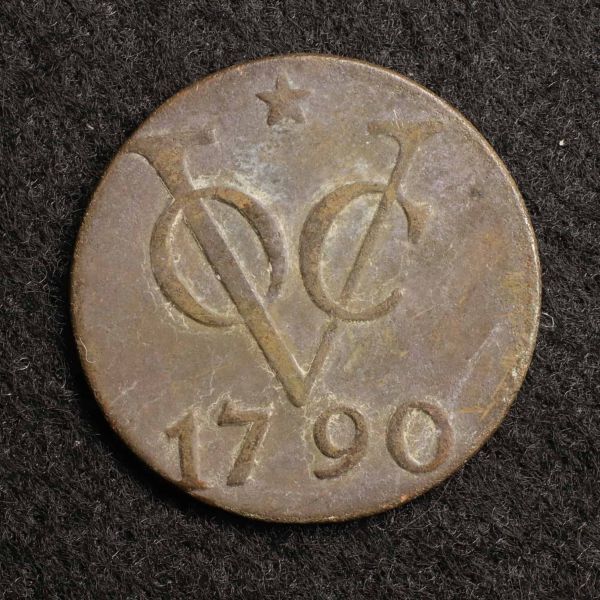 *[令]オランダ領東インド VOC 1 Duit 銅貨（1790）ユトレヒト・ミント、インドネシア、コイン[E863]7h8