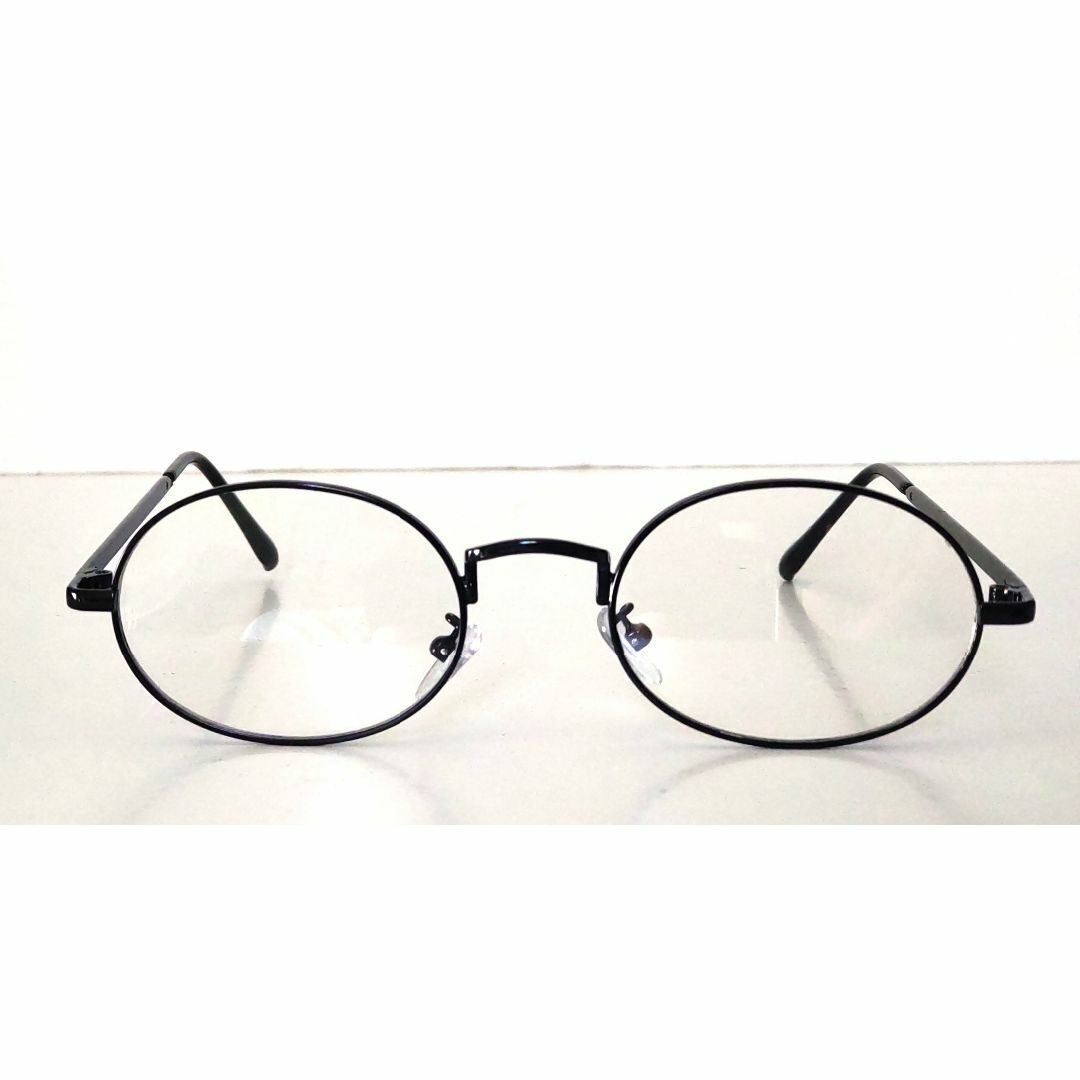 Brio Oval ブラック オーバルメガネ 02