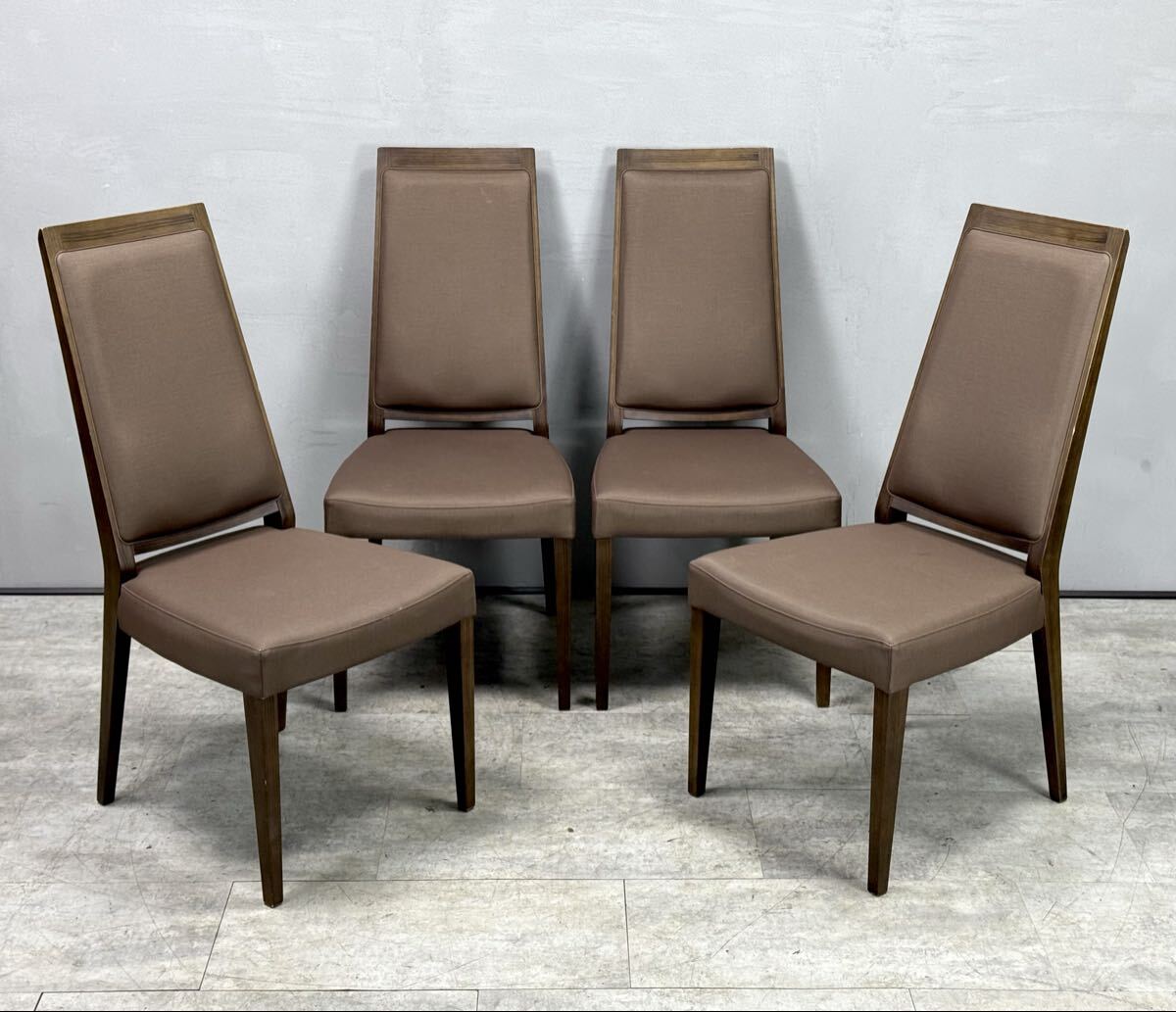 karimoku カリモク ダイニングチェア 4脚 まとめ 椅子 食卓椅子 ハイバック■兵庫県姫路市から A25-229