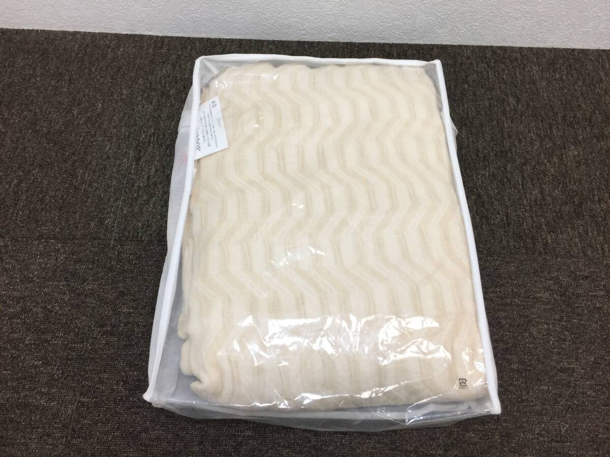 【未使用!! 展示品】定価30,000円 日本製 HOT TEX 吸湿発熱ホットテックス コットンケット ベージュ 140x200cm シングル