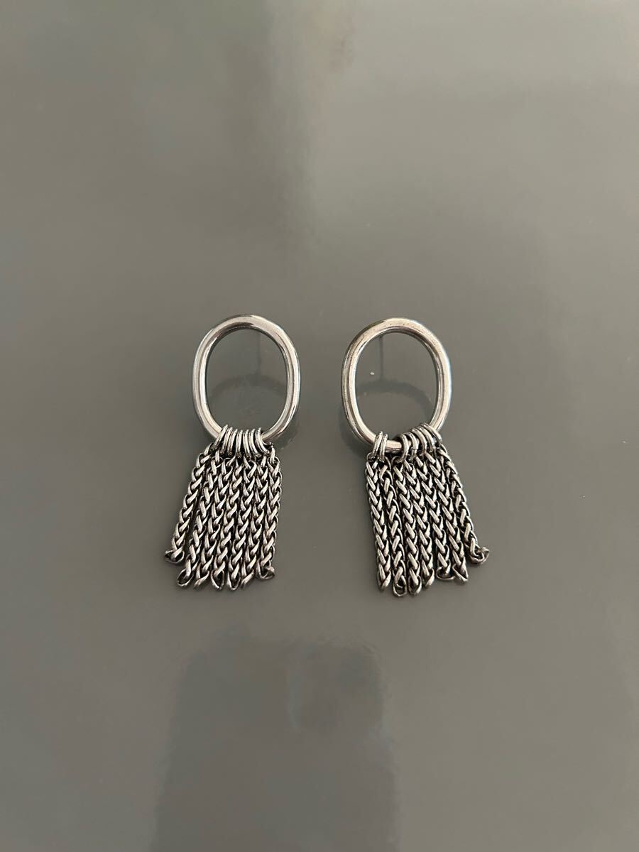 PHILIPPE AUDIBERT フィリップオーディベール　ピアス　フリンジ　フリンジピアス　チェーン　シルバー