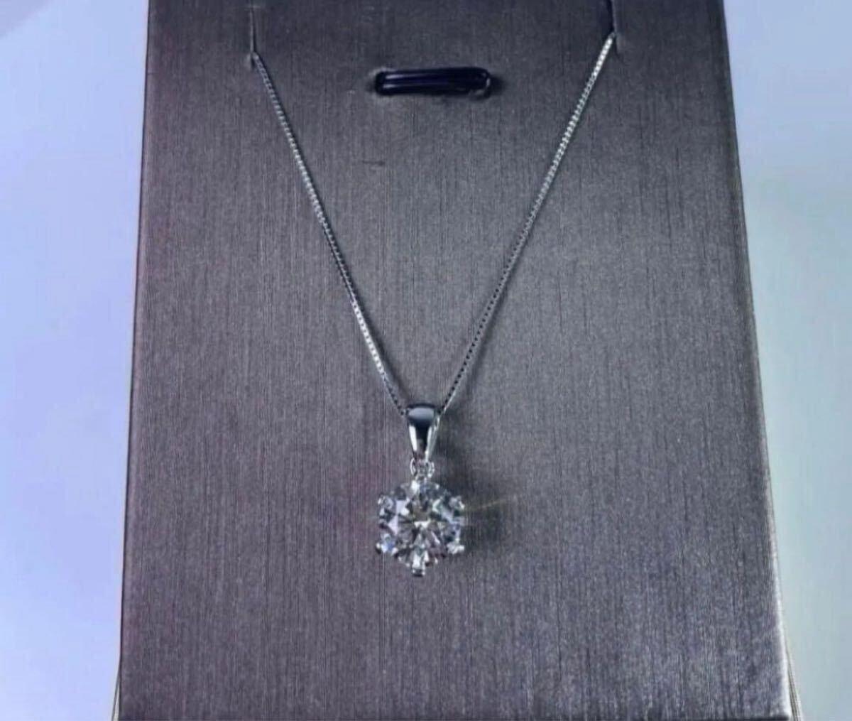 ラボグロウンダイヤモンド ネックレス 1.73ct F VS1 IDEAL PT950 PT850チェーン IGI鑑定書付 無改色