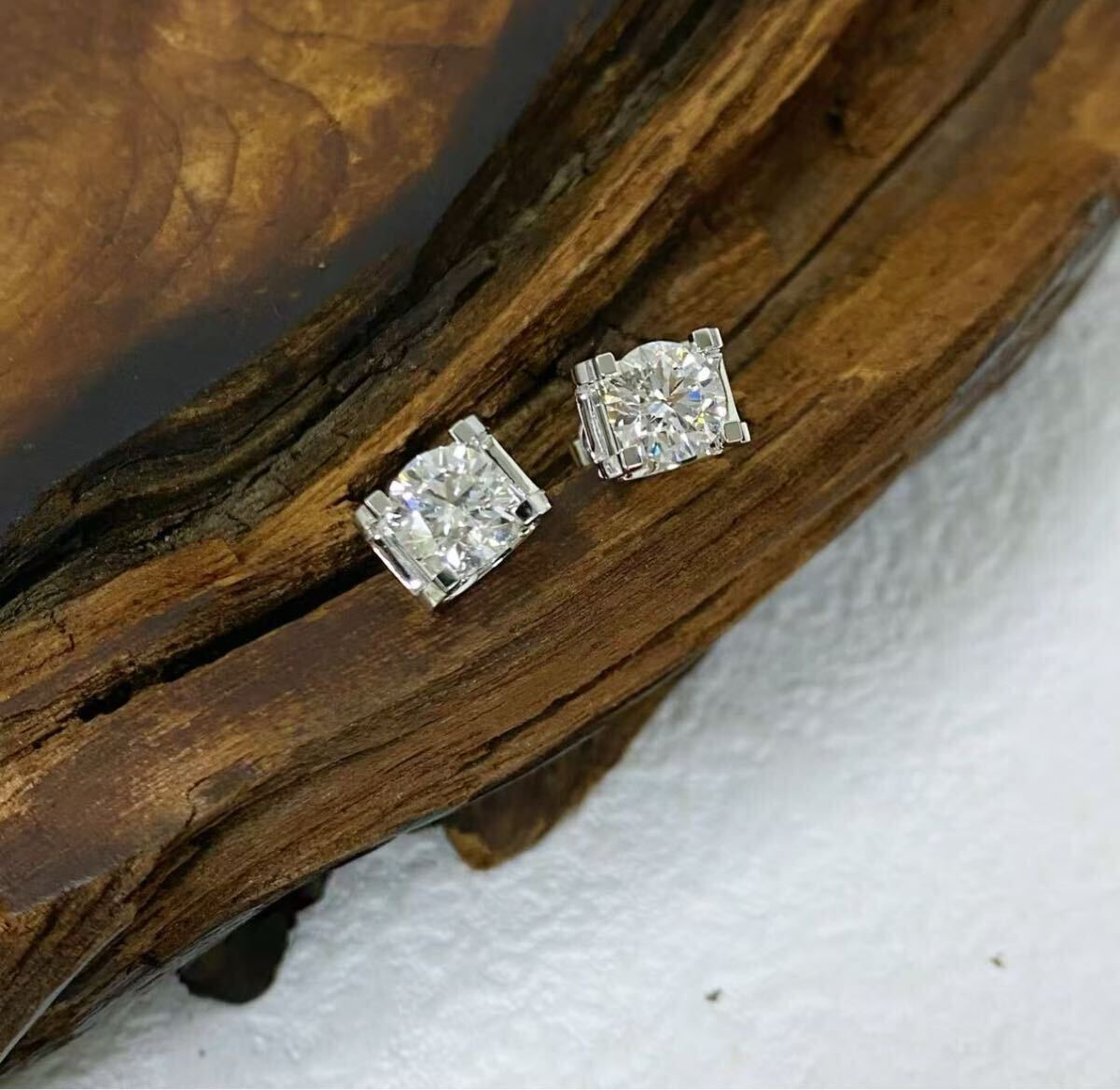 【受注制作】ラボグロウンダイヤモンド ピアス 2.0ct D VVS2 3EX PT950 無改色 IGI鑑定書付 