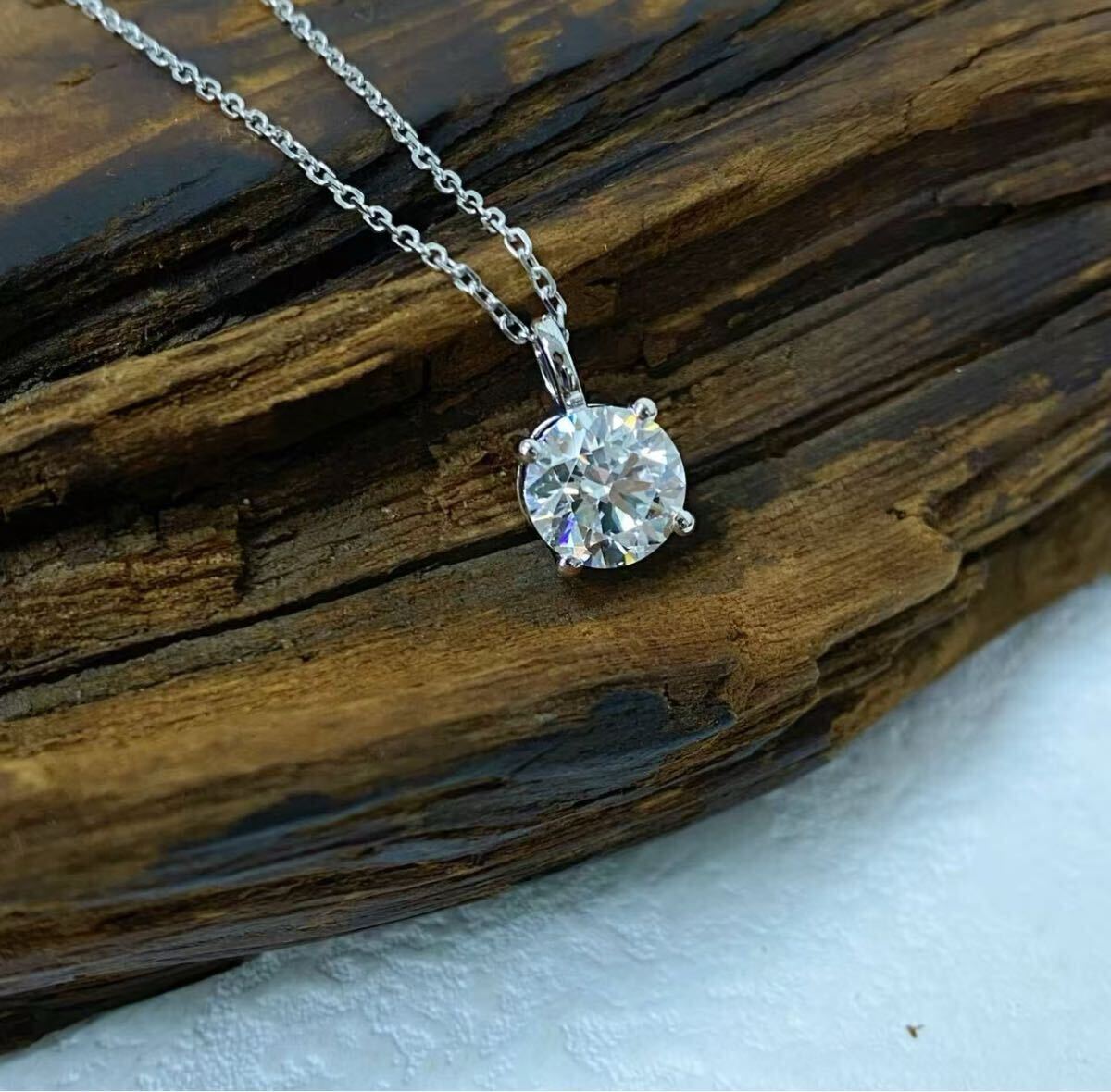 ラボグロウンダイヤモンド ネックレス 2ct D VS1 3EX PT950 PT850 無改色 IGI鑑定書付