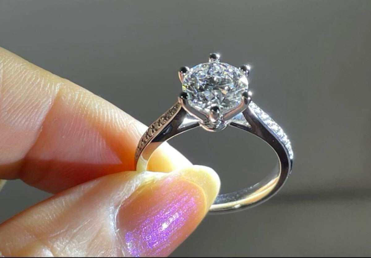 ラボグロウンダイヤモンド リング 。無改色1.82ct Fカラー VS1 PT950製 エレガント IGI鑑別書付