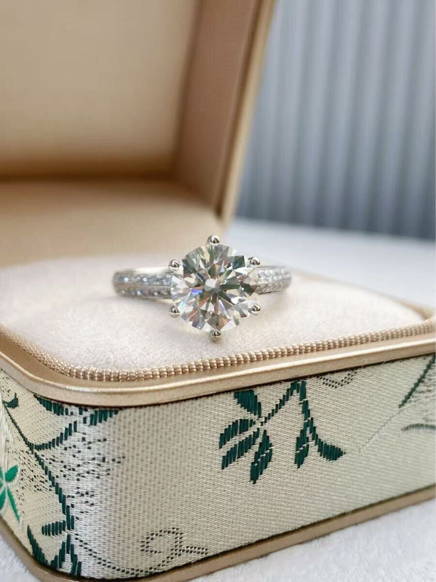 受注制作 3ct D VVS2 3EX 無改色 ラボグロウンダイヤモンド リング PT950 IGI鑑別書付