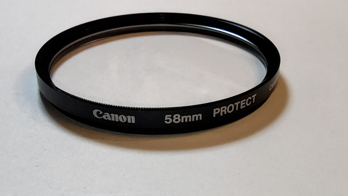 キヤノン　Canon 純正 プロテクトフィルター　保護フィルタ　レンズフィルター　使用感少　58mm