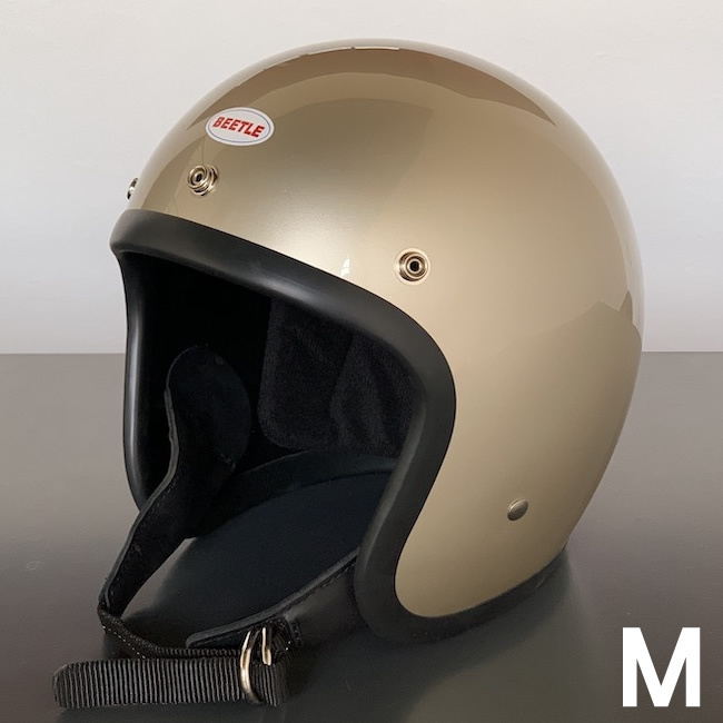 OCEAN BEETLE「LAC」シャンパンゴールド　サイズ：M　（装飾用 オーシャンビートル ビンテージ ジェット ヘルメット