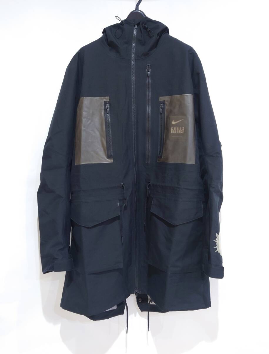UNDERCOVER × NIKE アンダーカバー ナイキ レイヤーフィッシュテール パーカー ナイロン ジャケット L ブラック Y-335556