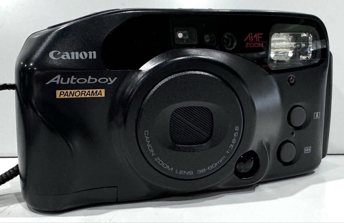 250927A☆ Canon Autoboy PANORAMA CANON ZOOM LENS 38-60mm 1:3.8-5.6 コンパクトフィルムカメラ ケース付 ♪配送＝宅急便(EAZY)♪
