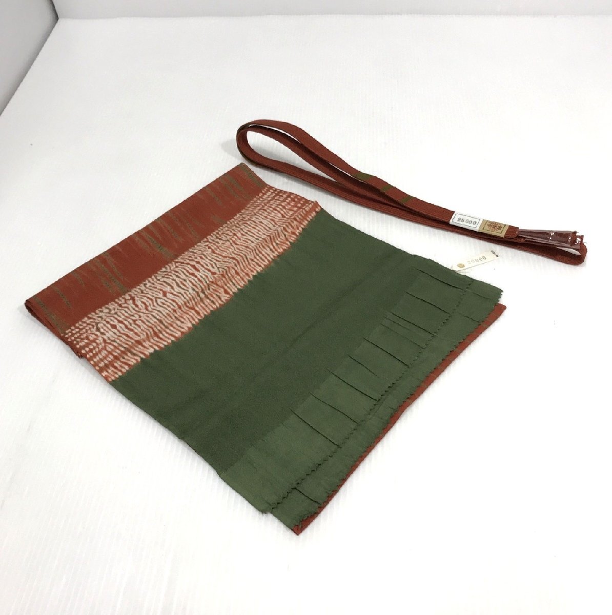 正絹 帯揚げ 帯締めセット 伝統工芸 手組紐 リバーシブル 和服 和装 着物 未使用タグ付保管品 秋色 上品 高級【道楽札幌】