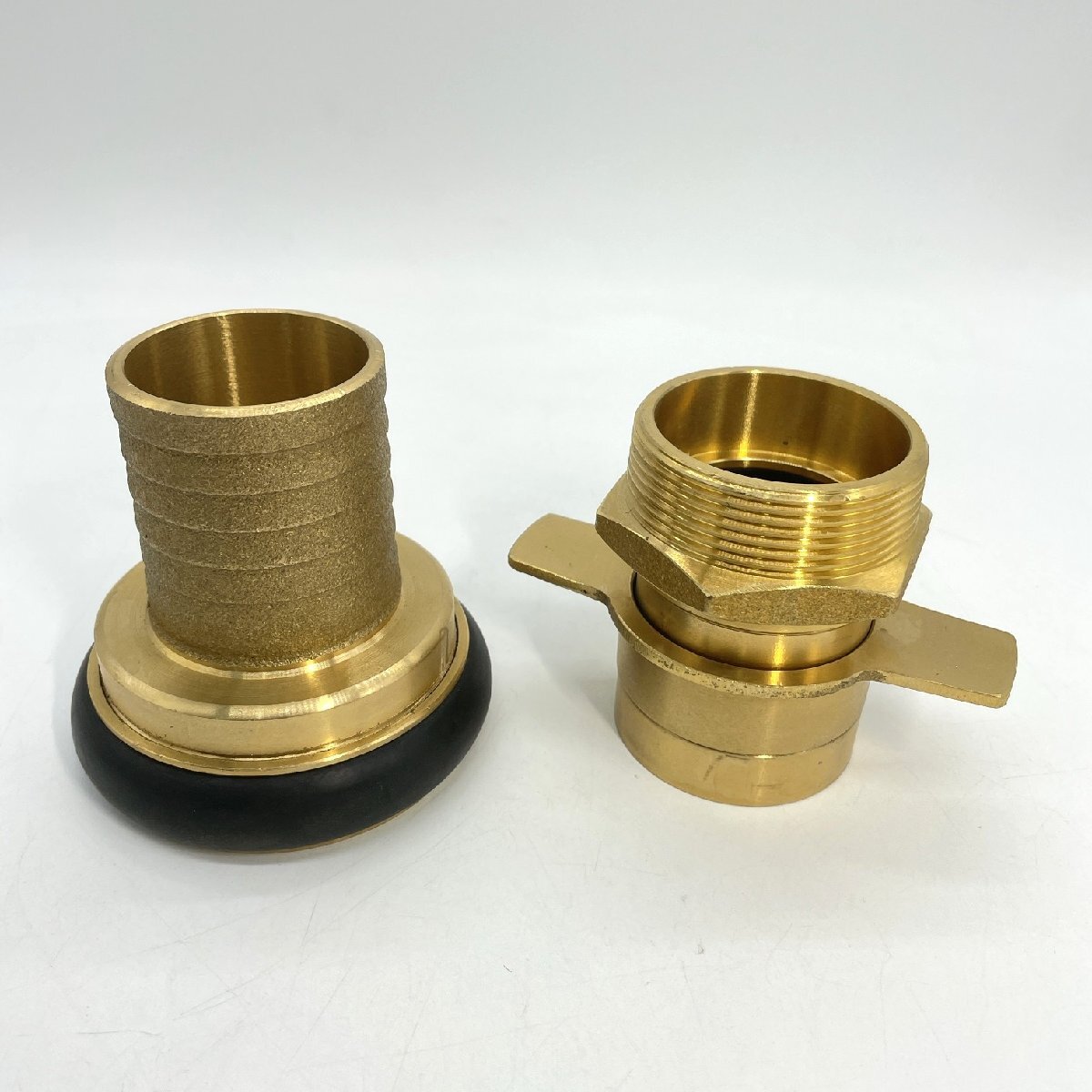 町野式カップリング50mm オスメスセット 日本製 農業用ポンプ 散水など 呼び径50 ネジφ60 未使用 TKJ SK ワンタッチ 黄銅【道楽札幌】