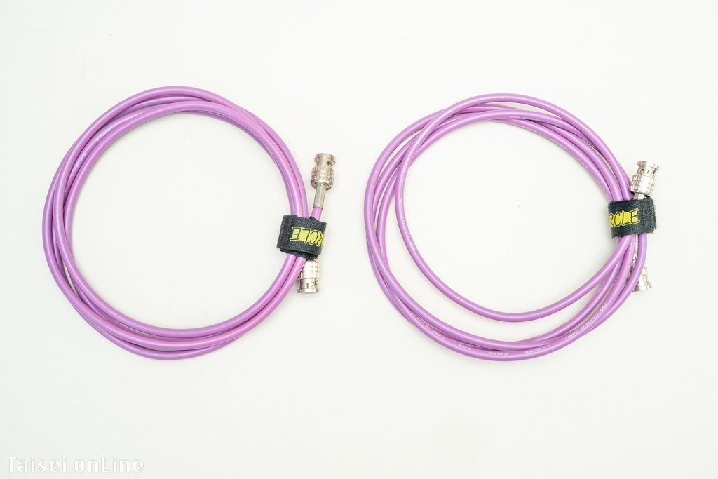 カナレBNC同軸ケーブル（約2m）×2本セット CANARE L-3CFB(75Ω) 約2m 2本セット No.1 中古品　25082013