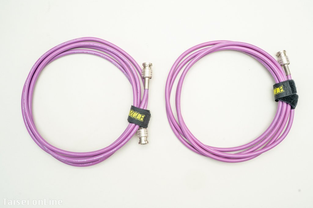 カナレBNC同軸ケーブル（約2m）×2本セット CANARE L-3CFB(75Ω) 約2m 2本セット No.2 中古品　25082014