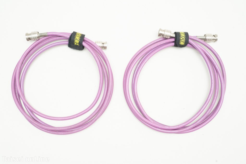 カナレBNC同軸ケーブル（約2m）×2本セット CANARE L-3CFB(75Ω) 約2m 2本セット No.4 中古品　25090308