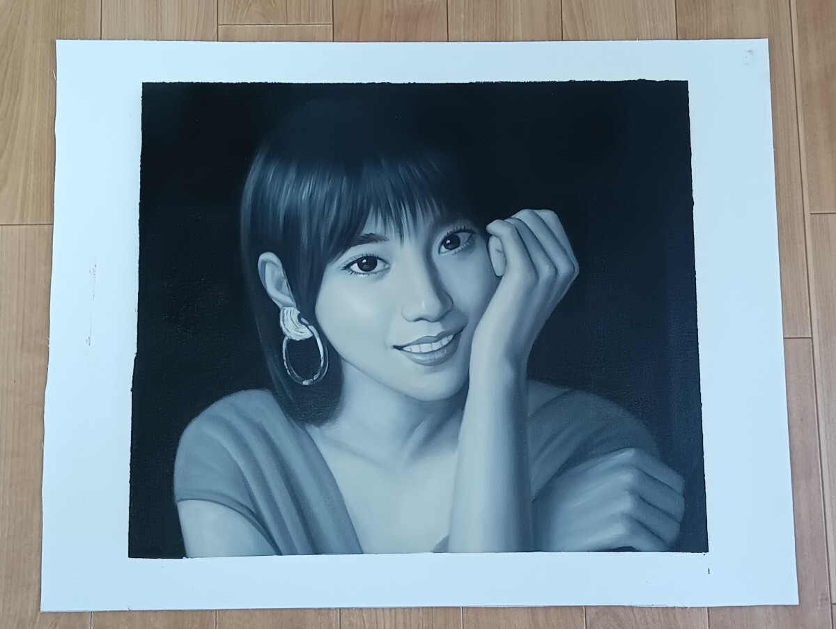 G7　作者不詳　サイン無し　人物画　美人画　油絵　油彩画　現代　15