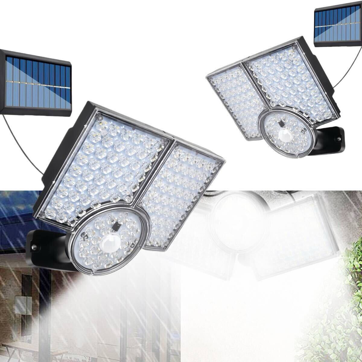 2個セット 新型 爆光 LEDセンサーライト 防水 　ポーチライト　LEDソーラーライト　屋外照明 LED作業灯　 IP65防水 防犯ライト